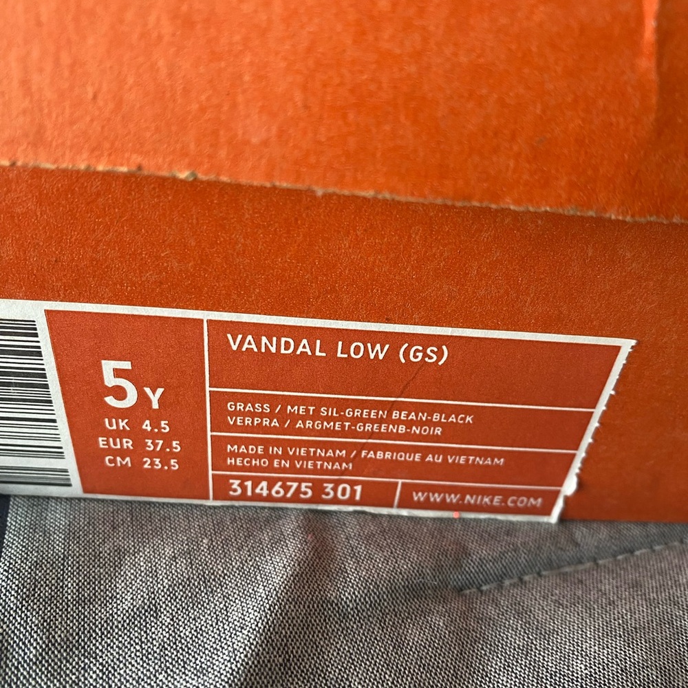 Nike Vandal Low G’s Green Metallic Silver Frankenstein Halloween - Picture 5 of 6